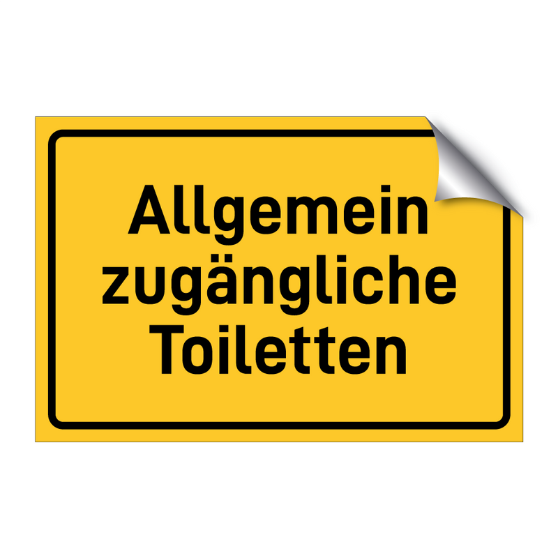 Allgemein zugängliche Toiletten