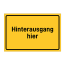 Hinterausgang hier & Hinterausgang hier & Hinterausgang hier & Hinterausgang hier
