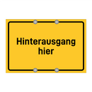 Hinterausgang hier & Hinterausgang hier & Hinterausgang hier & Hinterausgang hier