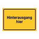 Hinterausgang hier & Hinterausgang hier & Hinterausgang hier & Hinterausgang hier
