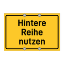 Hintere Reihe nutzen & Hintere Reihe nutzen & Hintere Reihe nutzen & Hintere Reihe nutzen