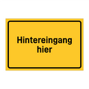 Hintereingang hier & Hintereingang hier & Hintereingang hier & Hintereingang hier