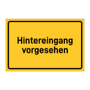Hintereingang vorgesehen & Hintereingang vorgesehen & Hintereingang vorgesehen