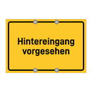 Hintereingang vorgesehen & Hintereingang vorgesehen & Hintereingang vorgesehen
