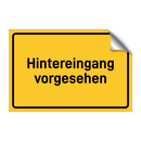 Hintereingang vorgesehen & Hintereingang vorgesehen & Hintereingang vorgesehen