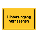 Hintereingang vorgesehen & Hintereingang vorgesehen & Hintereingang vorgesehen