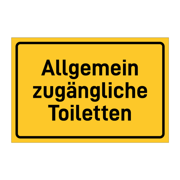 Allgemein zugängliche Toiletten