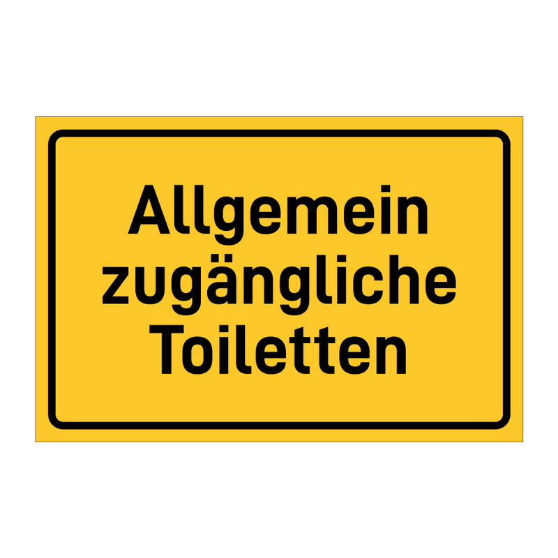 Allgemein zugängliche Toiletten