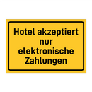 Hotel akzeptiert nur elektronische Zahlungen & Hotel akzeptiert nur elektronische Zahlungen