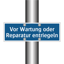 Vor Wartung oder Reparatur entriegeln