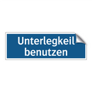 Unterlegkeil benutzen