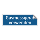 Gasmessgerät verwenden