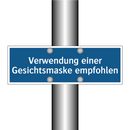 Verwendung einer Gesichtsmaske empfohlen