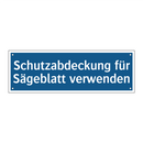 Schutzabdeckung für Sägeblatt verwenden