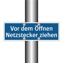 Vor dem Öffnen Netzstecker ziehen