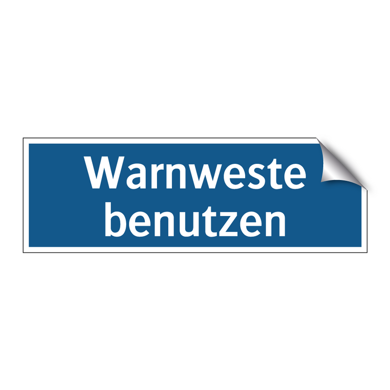 Warnweste benutzen