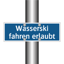 Wasserski fahren erlaubt