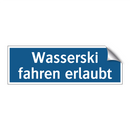 Wasserski fahren erlaubt
