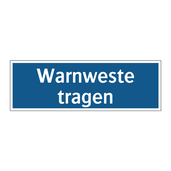 Warnweste tragen