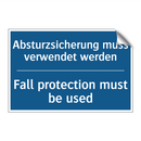Absturzsicherung muss verwendet /.../ - Fall protection must be used