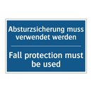 Absturzsicherung muss verwendet /.../ - Fall protection must be used