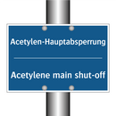 Acetylen-Hauptabsperrung - Acetylene main shut-off
