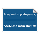 Acetylen-Hauptabsperrung - Acetylene main shut-off