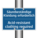 Säurebeständige Kleidung erforderlich/.../ - Acid-resistant clothing required/.../