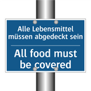 Alle Lebensmittel müssen abgedeckt /.../ - All food must be covered