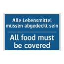 Alle Lebensmittel müssen abgedeckt /.../ - All food must be covered