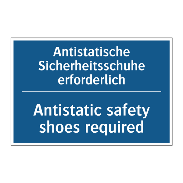Antistatische Sicherheitsschuhe /.../ - Antistatic safety shoes required/.../