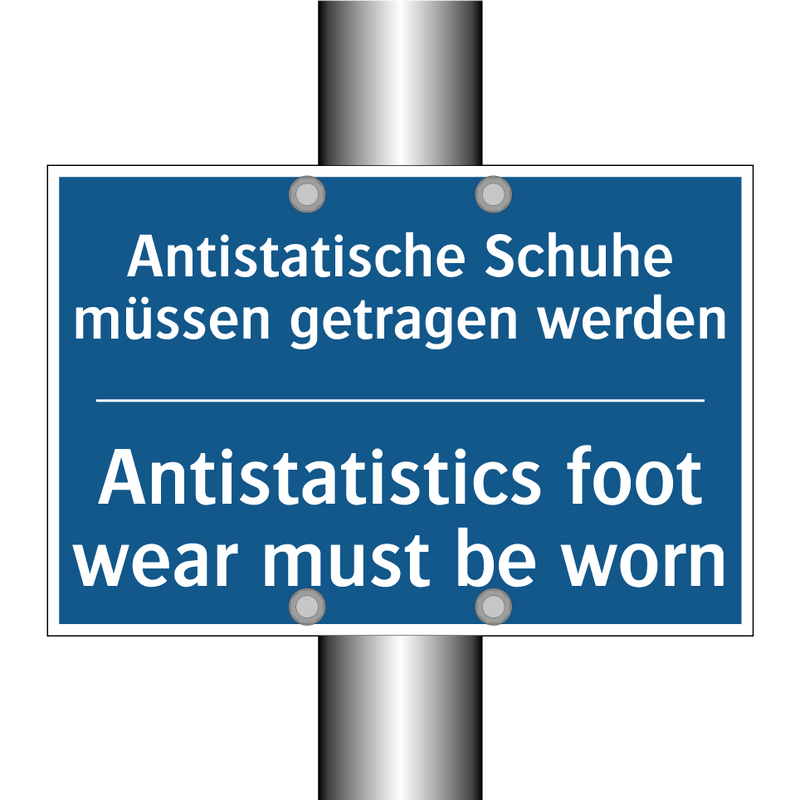 Antistatische Schuhe müssen getragen /.../ - Antistatistics foot wear must /.../
