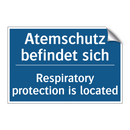 Atemschutz befindet sich - Respiratory protection is located/.../