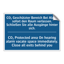 CO₂ Geschützter Bereich Bei Alarm /.../ - CO₂ Protected area On hearing /.../