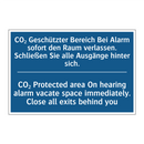 CO₂ Geschützter Bereich Bei Alarm /.../ - CO₂ Protected area On hearing /.../
