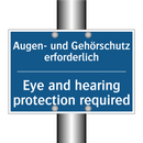 Augen- und Gehörschutz erforderlich/.../ - Eye and hearing protection required/.../