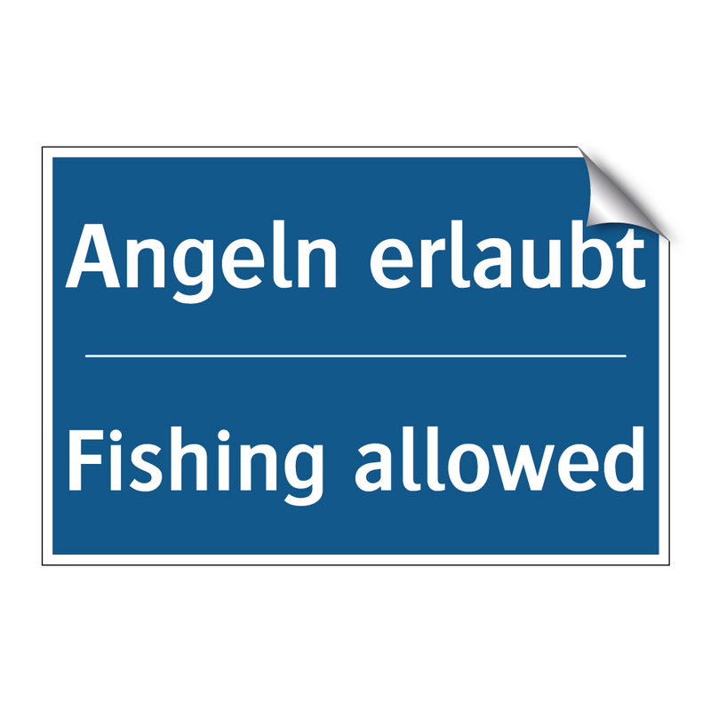 Angeln erlaubt - Fishing allowed