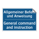 Allgemeiner Befehl und Anweisung/.../ - General command and instruction/.../