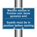Wachen müssen in Position sein, /.../ - Guards must be in position before /.../