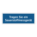 Tragen Sie ein Sauerstoffmessgerät