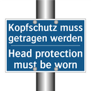 Kopfschutz muss getragen werden/.../ - Head protection must be worn