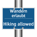 Wandern erlaubt - Hiking allowed