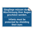 Säuglinge müssen durch Abschirmung /.../ - Infants must be protected by shielding /.../
