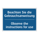 Beachten Sie die Gebrauchsanweisung/.../ - Observe the instructions for use/.../