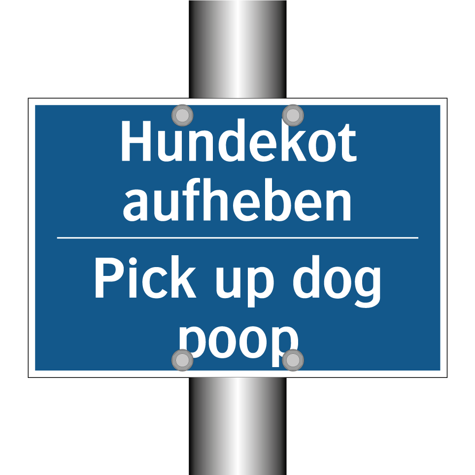 Kauf Hundekot aufheben - Pick up dog poop schild | SignOnline