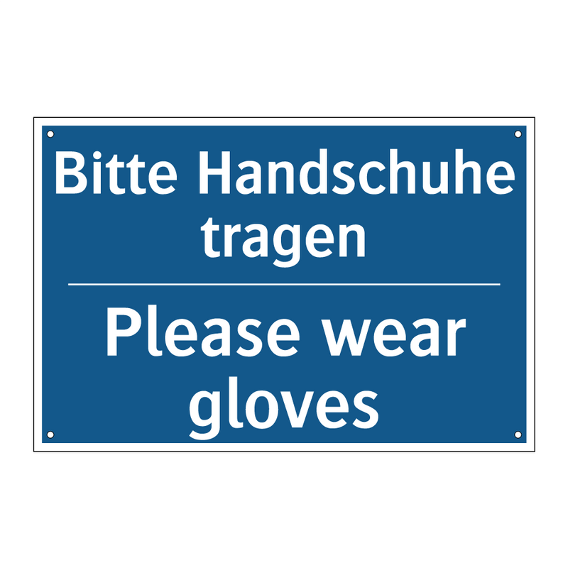 warnschild handschuhe Kauf Bitte Handschuhe tragen - Please wear gloves schild | SignOnline
