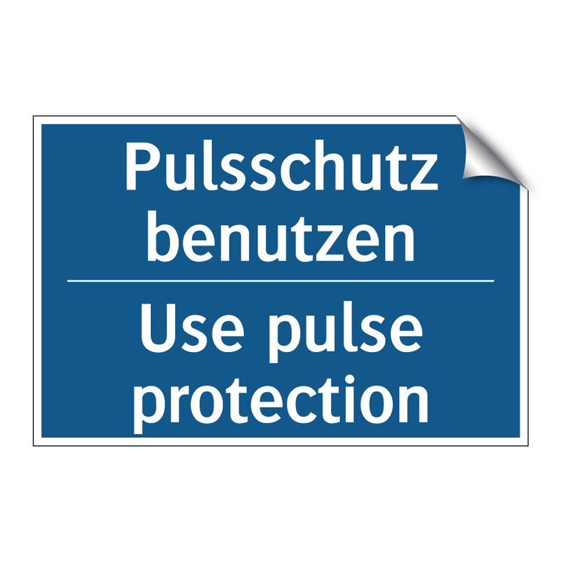 Pulsschutz benutzen - Use pulse protection