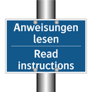 Anweisungen lesen - Read instructions