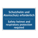 Schutzhelm und Atemschutz erforderlich/.../ - Safety helmet and respiratory /.../