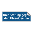 Drehrichtung gegen den Uhrzeigersinn